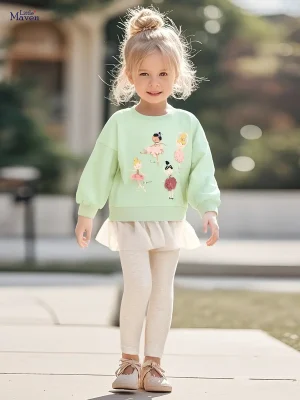 Little Maven Girls Character Floral Cotton Outfit Set