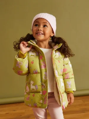 Little Maven Girls Fleece-Lined Hooded Cotton Jacket