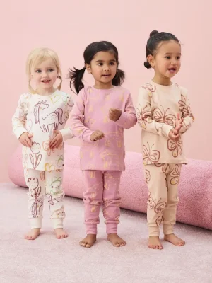 Little Maven Girls Cotton Pajama Set with Cartoon Animals