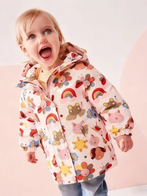 Little Maven Girls Cotton Fleece-Lined Hooded Jacket