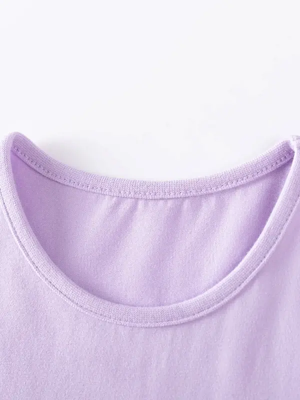 Little Maven Girls Rabbit Embroidered Cotton Color-Blocked Long-Sleeved Dress 4 Little Maven Girls Rabbit Embroidered Cotton Color-Blocked Long-Sleeved Dress - Image 4