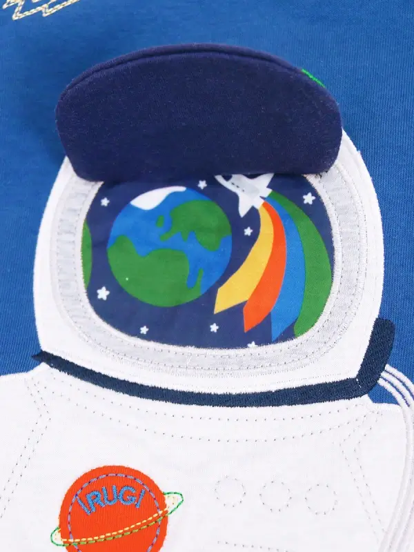 Little Maven Boys Astronaut Cotton Sweatshirt Pants Set 5 Little Maven Boys Astronaut Cotton Sweatshirt Pants Set - Image 5
