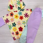 Little Maven Girls 2pcs Floral Print Cotton Color-Blocked Jacket & Pants Set photo review
