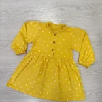 Little Maven Girls Polka Dot Print Cotton Corduroy Long-Sleeved Dress photo review