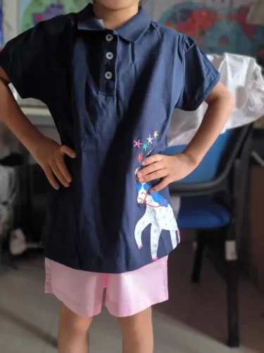 Little Maven Boys Unicorn Cotton Polo Shirt photo review