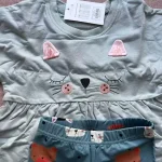 Little Maven Kid Girls 2pcs Cute Cat Print Cotton Sweatshirt and Pants Set photo review