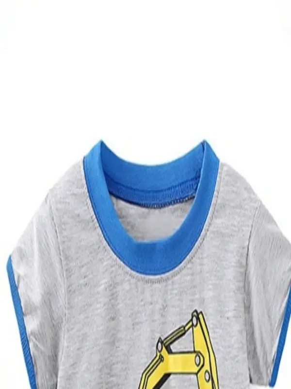 Little Maven Toddler Boy Summer Clothes Set - 100% Cotton Excavator 2-Piece Outfit 5 Little Maven Toddler Boy Summer Clothes Set - 100% Cotton Excavator 2-Piece Outfit - Image 5