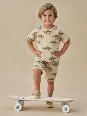 Little Maven Boys Dinosaur & Alphabet Cotton Shorts Set