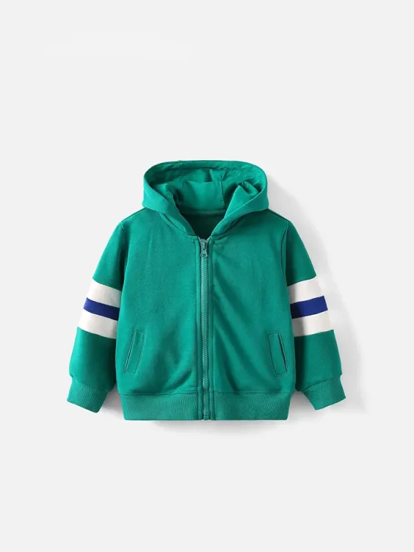 Little Maven Kids Striped Cotton Hooded Jacket | Comfort Wear