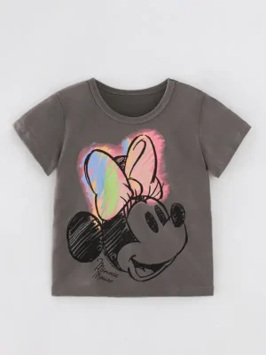 Little Maven Disney Mickey Mouse Girls Cotton T-Shirt