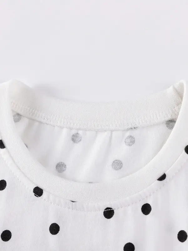 Little Maven Girls 2pcs Polka Dot Print Cotton Sweatshirt with Rainbow Pockets and Pants Set 4 Little Maven Girls 2pcs Polka Dot Print Cotton Sweatshirt with Rainbow Pockets and Pants Set - Image 4