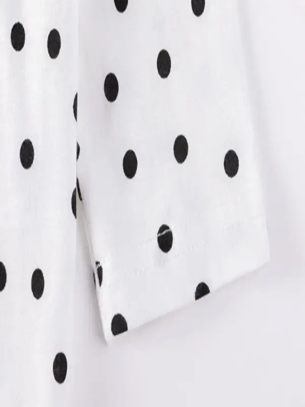 Little Maven Girls 2pcs Polka Dot Print Cotton Sweatshirt with Rainbow Pockets and Pants Set 5 Little Maven Girls 2pcs Polka Dot Print Cotton Sweatshirt with Rainbow Pockets and Pants Set - Image 5
