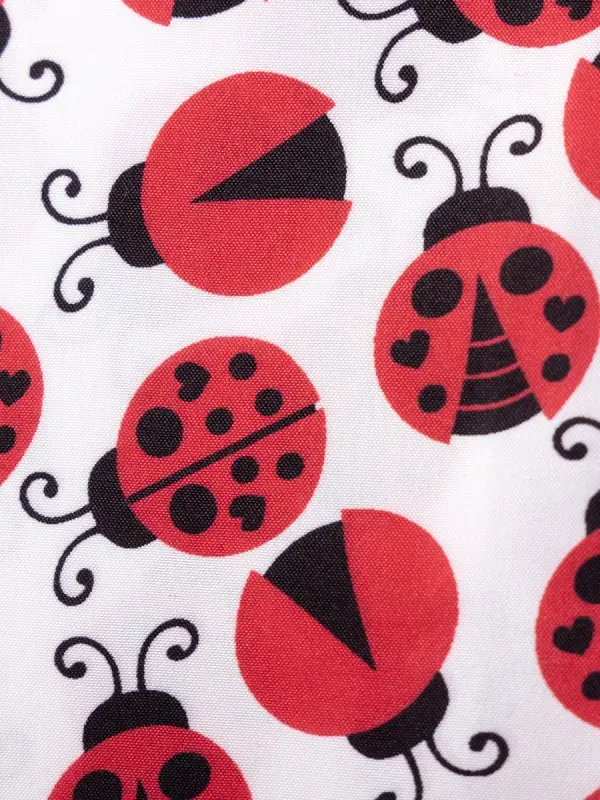 Little Maven Girls Cotton Dress with Flutter Sleeves & Insect Print 5 Little Maven Girls Cotton Dress with Flutter Sleeves & Insect Print - Image 5