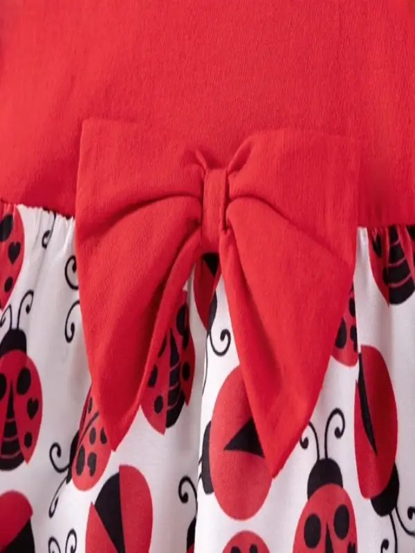 Little Maven Girls Cotton Dress with Flutter Sleeves & Insect Print 6 Little Maven Girls Cotton Dress with Flutter Sleeves & Insect Print - Image 6