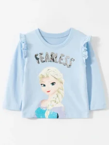 Little Maven Girls Frozen Cotton Long Sleeve Base Layer Shirt