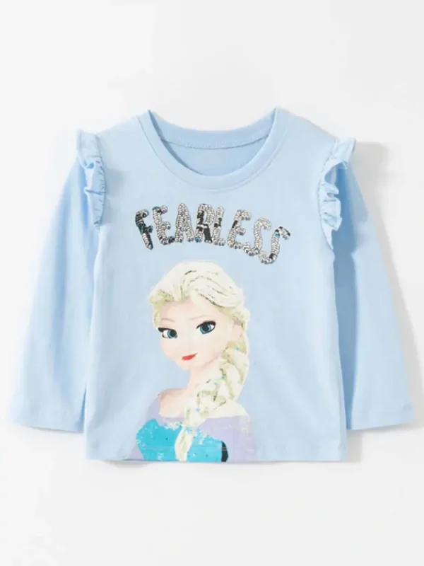 Little Maven Girls Frozen Cotton Long Sleeve Base Layer Shirt