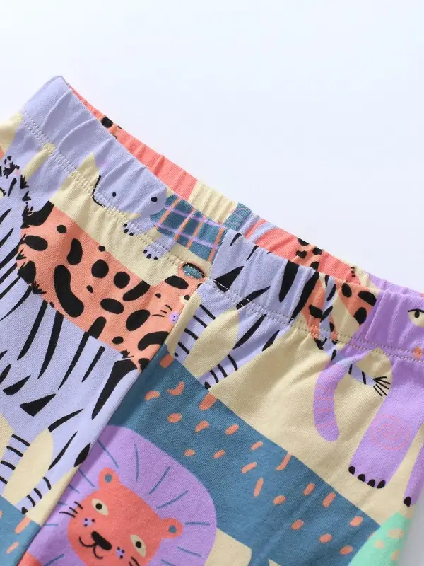 Little Maven Girls Tiger Head Embroidered Cotton Sweatshirt and Leggings Set 9 Little Maven Girls Tiger Head Embroidered Cotton Sweatshirt and Leggings Set - Image 9