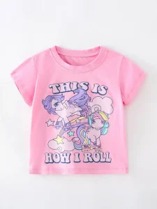 Little Maven Girls Unicorn Cotton T-Shirt – Cute & Comfy