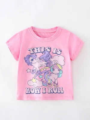 Little Maven Girls Unicorn Cotton T-Shirt – Cute & Comfy