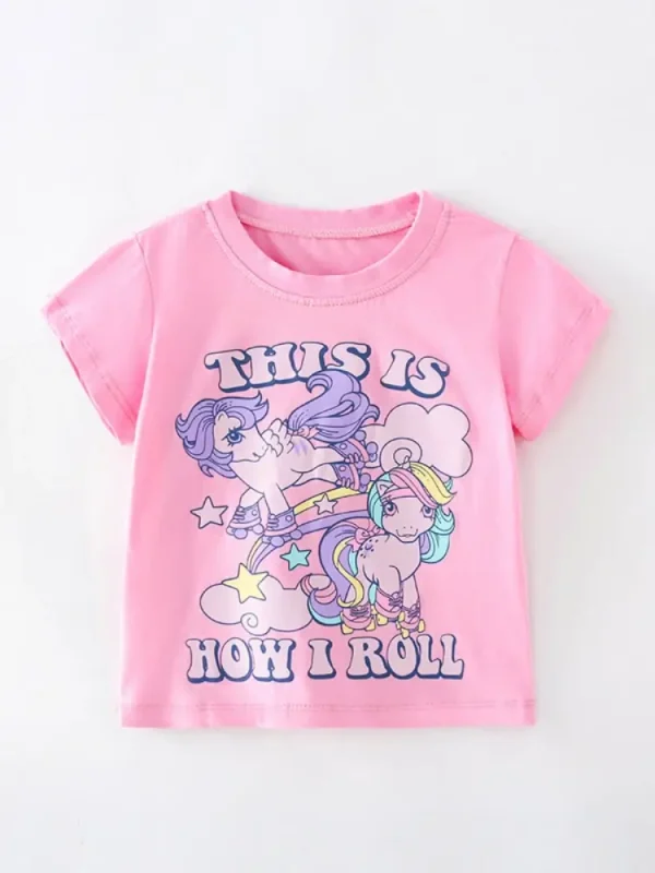 Little Maven Girls Unicorn Cotton T-Shirt – Cute & Comfy