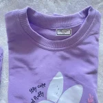 Little Maven Kid Girls 2pcs Bunny Print Cotton Short-Sleeved Tee & Shorts Set photo review