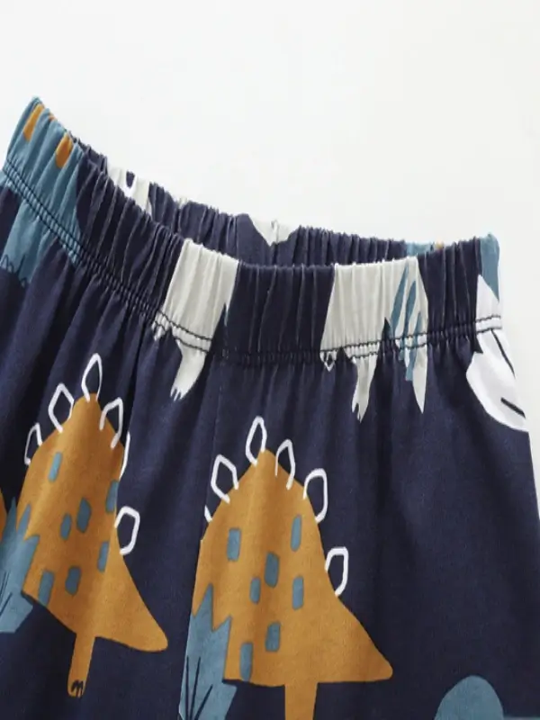 Little Maven Boys 2pcs Dinosaur Print Cotton Short-Sleeve T-Shirt and Shorts Set 8 Little Maven Boys 2pcs Dinosaur Print Cotton Short-Sleeve T-Shirt and Shorts Set - Image 8