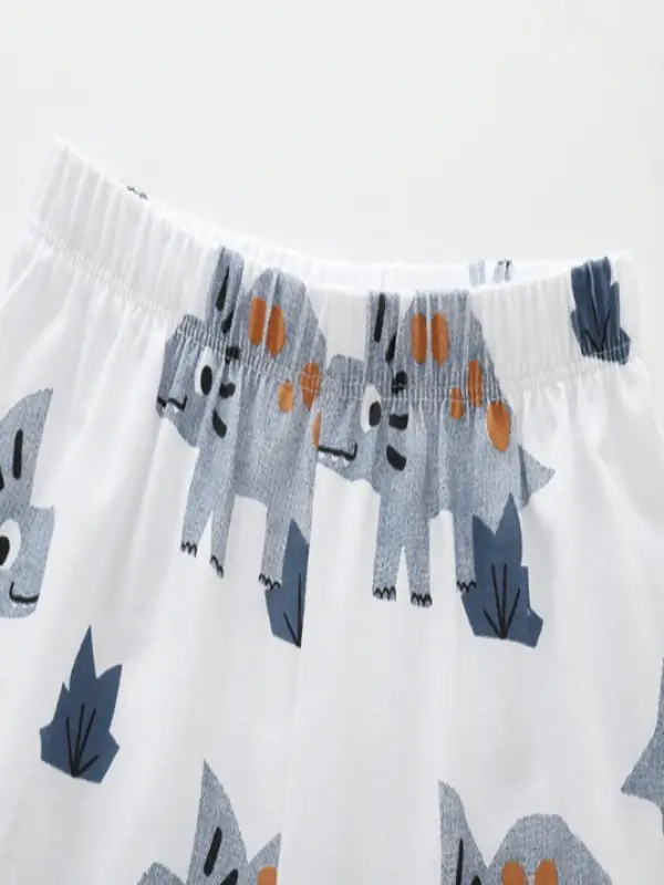 Little Maven Boys Dinosaur Appliqué Cotton Short-Sleeve T-Shirt and Shorts Set 7 Little Maven Boys Dinosaur Appliqué Cotton Short-Sleeve T-Shirt and Shorts Set - Image 7