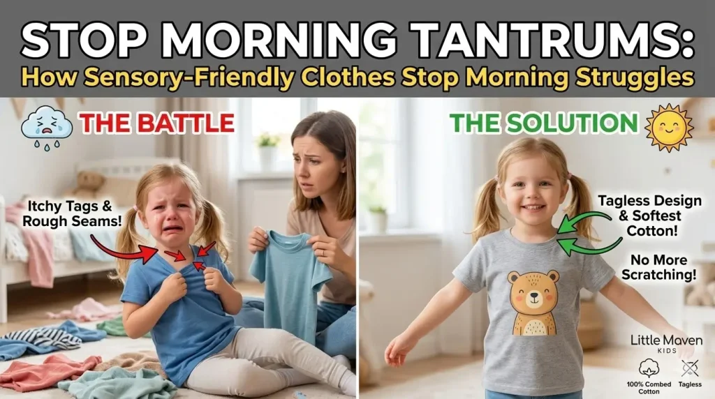 Is Your Child Refusing to Get Dressed? How Sensory-Friendly Clothes Stop Morning Tantrums 1 little-maven-kids-clothing-size-guide-measurements