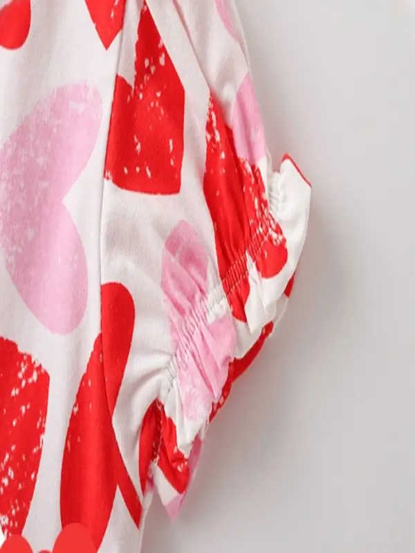 Little Maven Girls Heart Print Cotton Dress 5 Little Maven Girls Heart Print Cotton Dress - Image 5