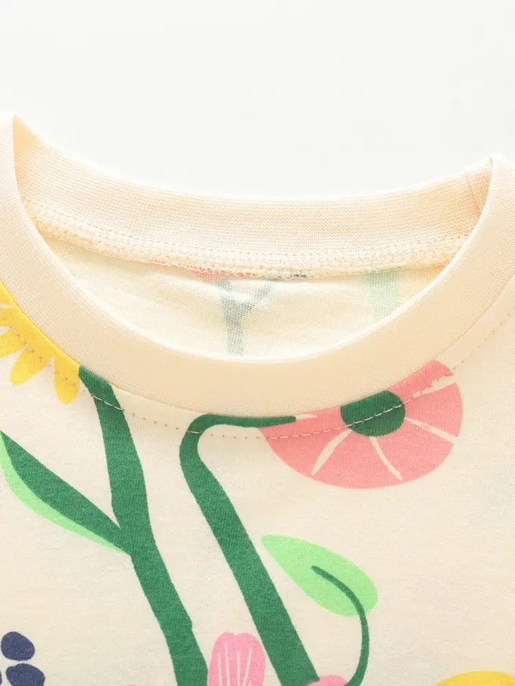 Little Maven Girls Cute Floral Print Cotton Short-Sleeve T-Shirt 3 Little Maven Girls Cute Floral Print Cotton Short-Sleeve T-Shirt - Image 3