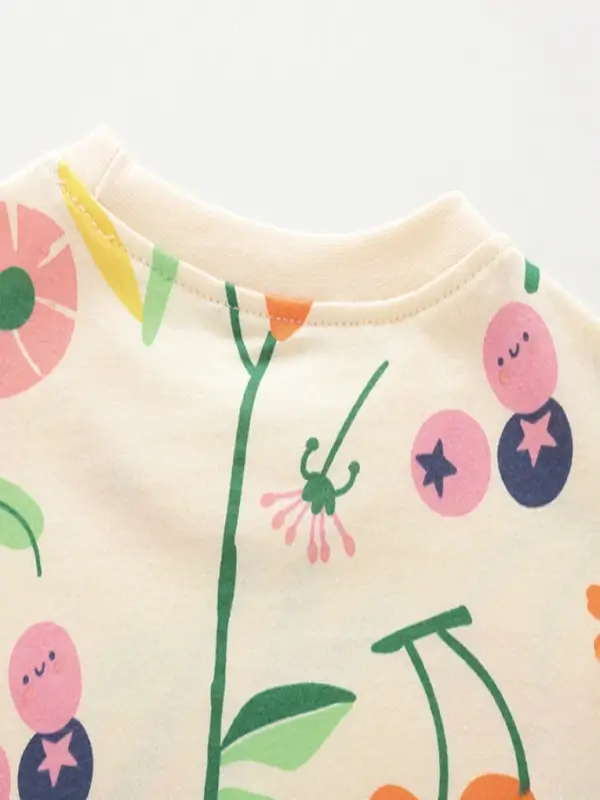 Little Maven Girls Cute Floral Print Cotton Short-Sleeve T-Shirt 4 Little Maven Girls Cute Floral Print Cotton Short-Sleeve T-Shirt - Image 4