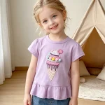 Little Maven Reviews : Is It Legit & Worth Buying? 6 Little Maven Official Girls Ice Cream Applique Cotton Short Sleeve T Shirt