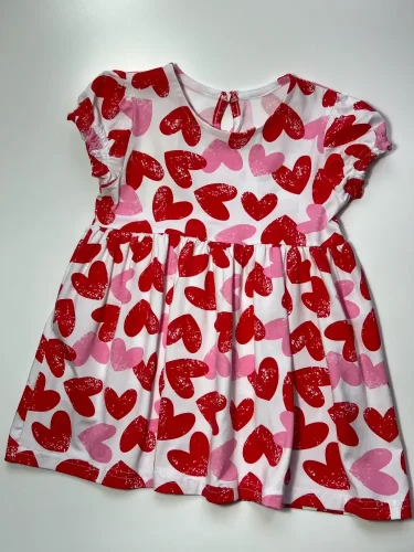 Little Maven Girls Heart Print Cotton Dress photo review